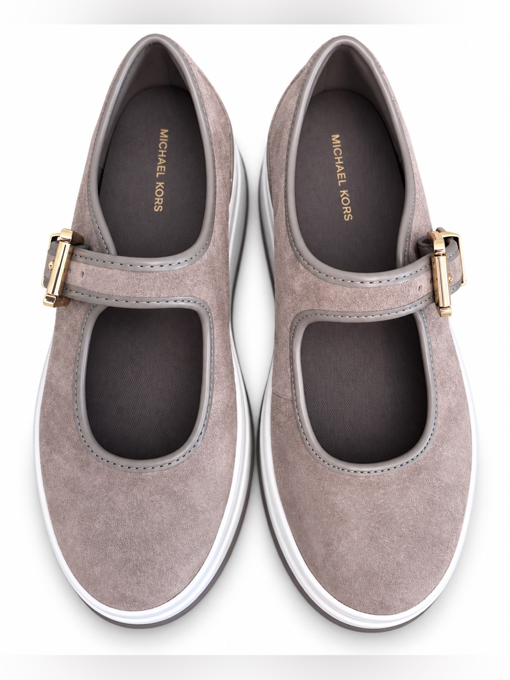 Michael Kors Grey/Taupe Mary Jane Platform Shoes – Size 7